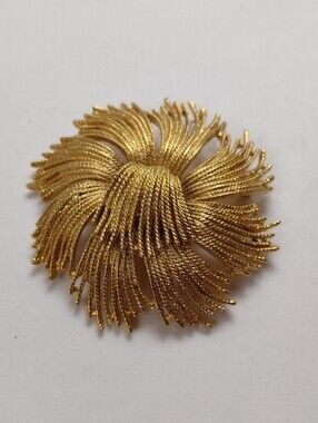 Monet Gold-Tone Floral Twist Brooch - Women Jewelry